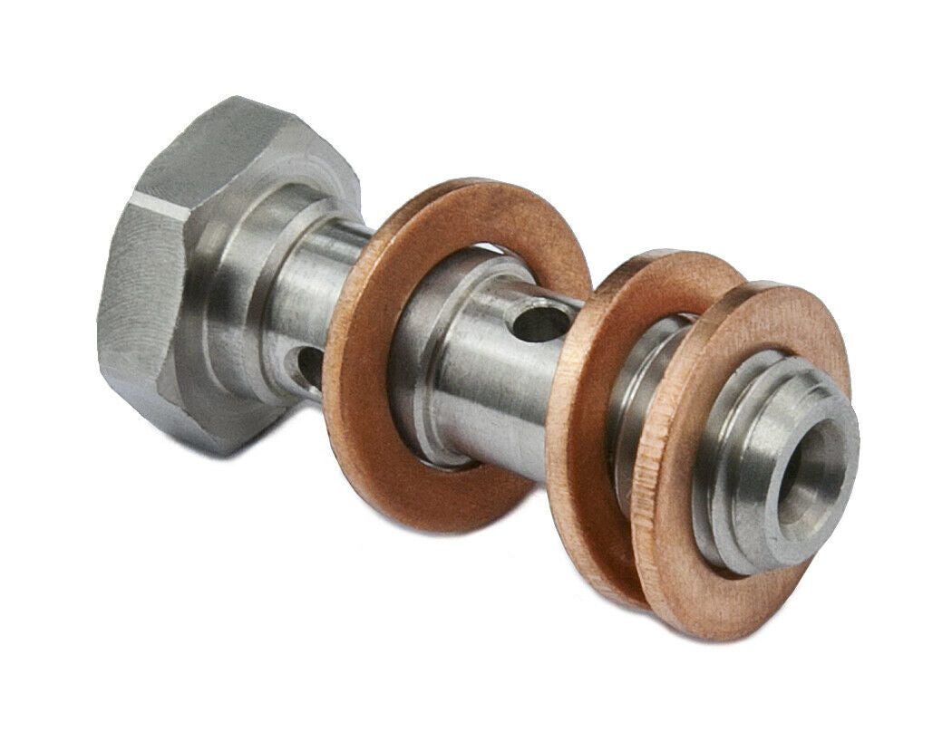 Double Banjo Bolt M10 x 1.25mm L=29mm Stainless Steel - 1pcs for Motorcycles